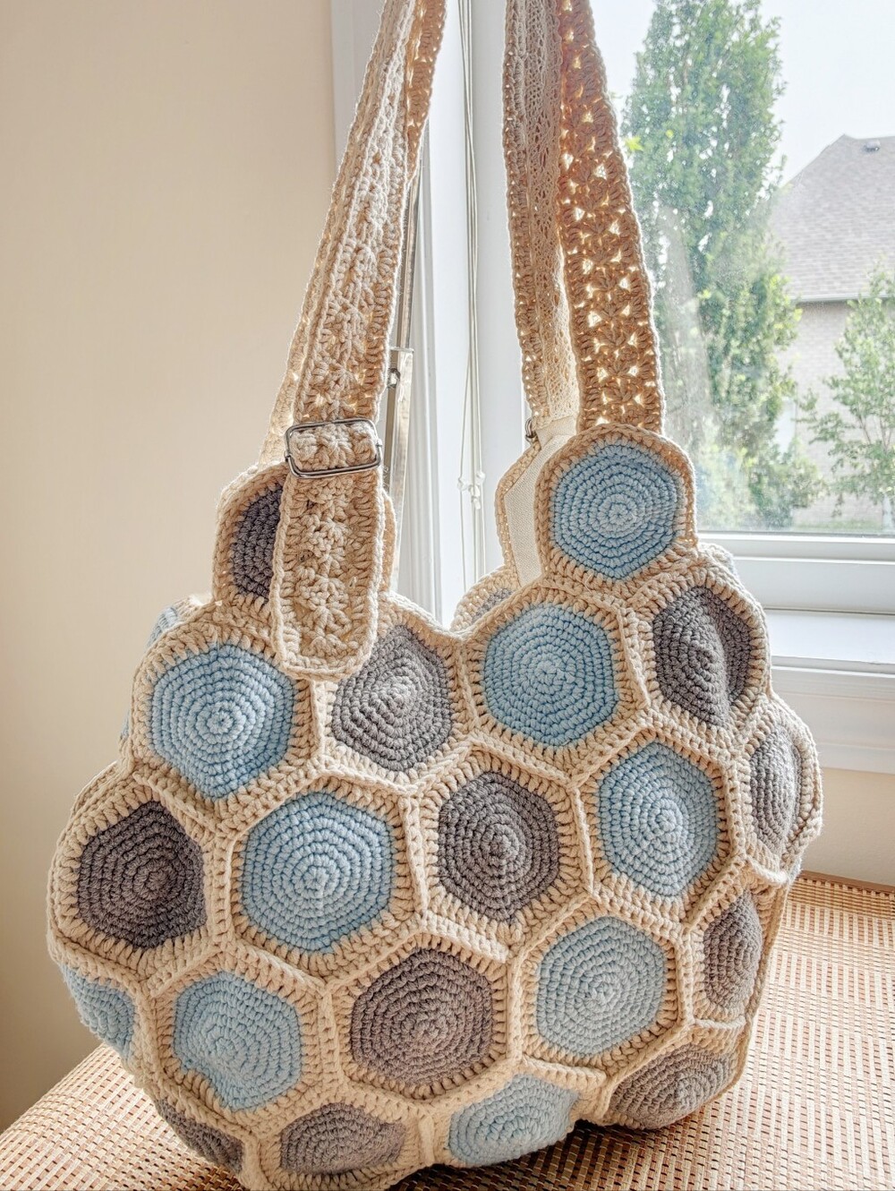 Handmade Crochet Shoulder Bag, Boho Purse - Picture 12 of 12